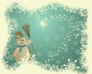 Image showing Retro vector Christmas (New Year) card