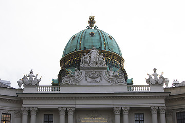 Image showing Vienna - Roof top Sculpture at Hofburg Palace