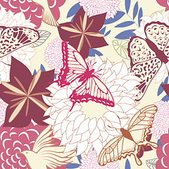 Image showing Seamless floral pattern