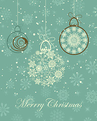 Image showing retro christmas card