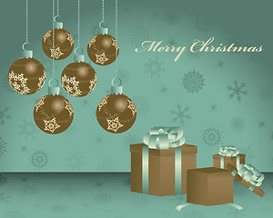 Image showing Retro vector Christmas (New Year) card