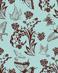 Image showing Seamless floral pattern