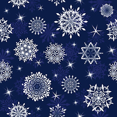 Image showing seamless snowflakes background