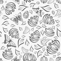 Image showing Seamless floral pattern