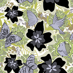 Image showing Seamless floral pattern