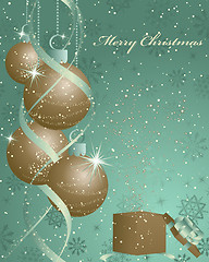 Image showing Retro vector Christmas (New Year) card