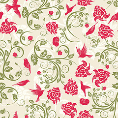 Image showing Seamless floral pattern