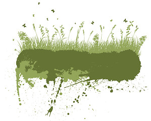 Image showing grunge meadow silhouettes