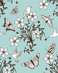 Image showing Seamless floral pattern