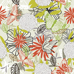 Image showing Seamless floral pattern