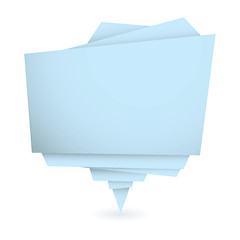 Image showing Origami blue element