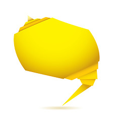 Image showing Yellow Origami element