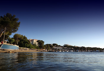 Image showing Beach shot with boat