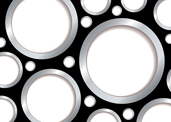 Image showing Silver bubble background