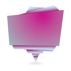 Image showing Origami pink element