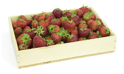 Image showing Strawberry  in wooden box