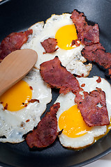 Image showing eggs bacon and toast bread