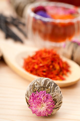 Image showing Herbal natural floral tea infusion with dry flowers