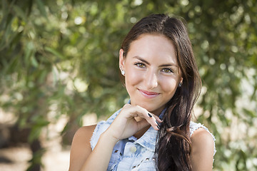 Image showing Attractive Mixed Race Girl Portrait