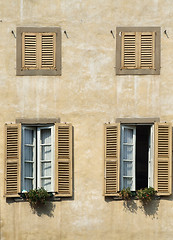 Image showing Symmetric beautiful windows