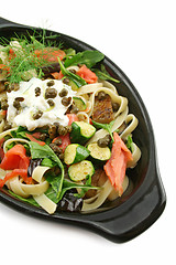 Image showing Salmon Fettucini 