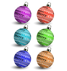 Image showing Christmas ball vector collection