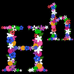 Image showing floral letter