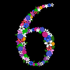 Image showing floral numeral