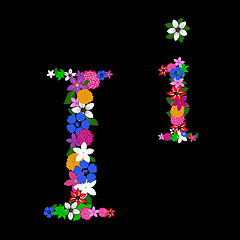 Image showing floral letter