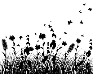 Image showing meadow silhouettes