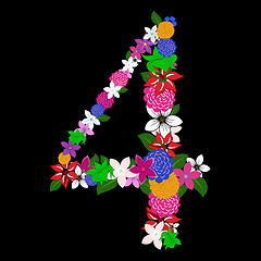 Image showing floral numeral