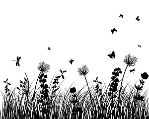 Image showing meadow silhouettes