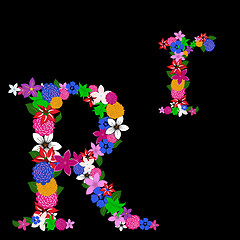 Image showing floral letter