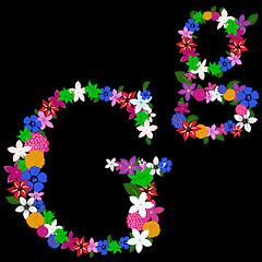 Image showing floral letter