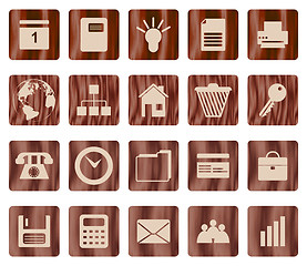 Image showing business and office icon set