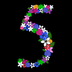 Image showing floral numeral