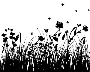 Image showing meadow silhouettes