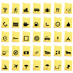 Image showing travel icons set