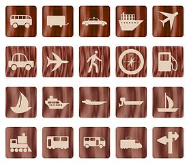 Image showing transportation icon set