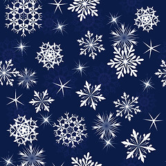 Image showing seamless snowflakes background