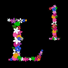 Image showing floral letter