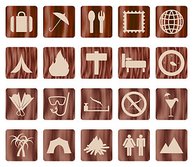 Image showing travel icon set