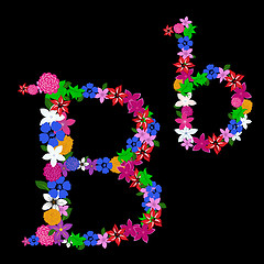 Image showing floral letter