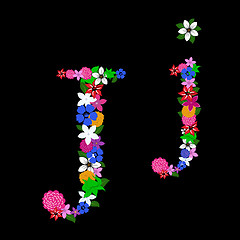 Image showing floral letter