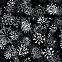 Image showing seamless snowflakes background