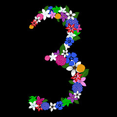 Image showing floral numeral