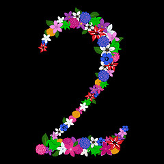 Image showing floral numeral