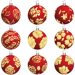 Image showing christmas ball set