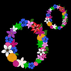 Image showing floral letter