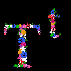 Image showing floral letter